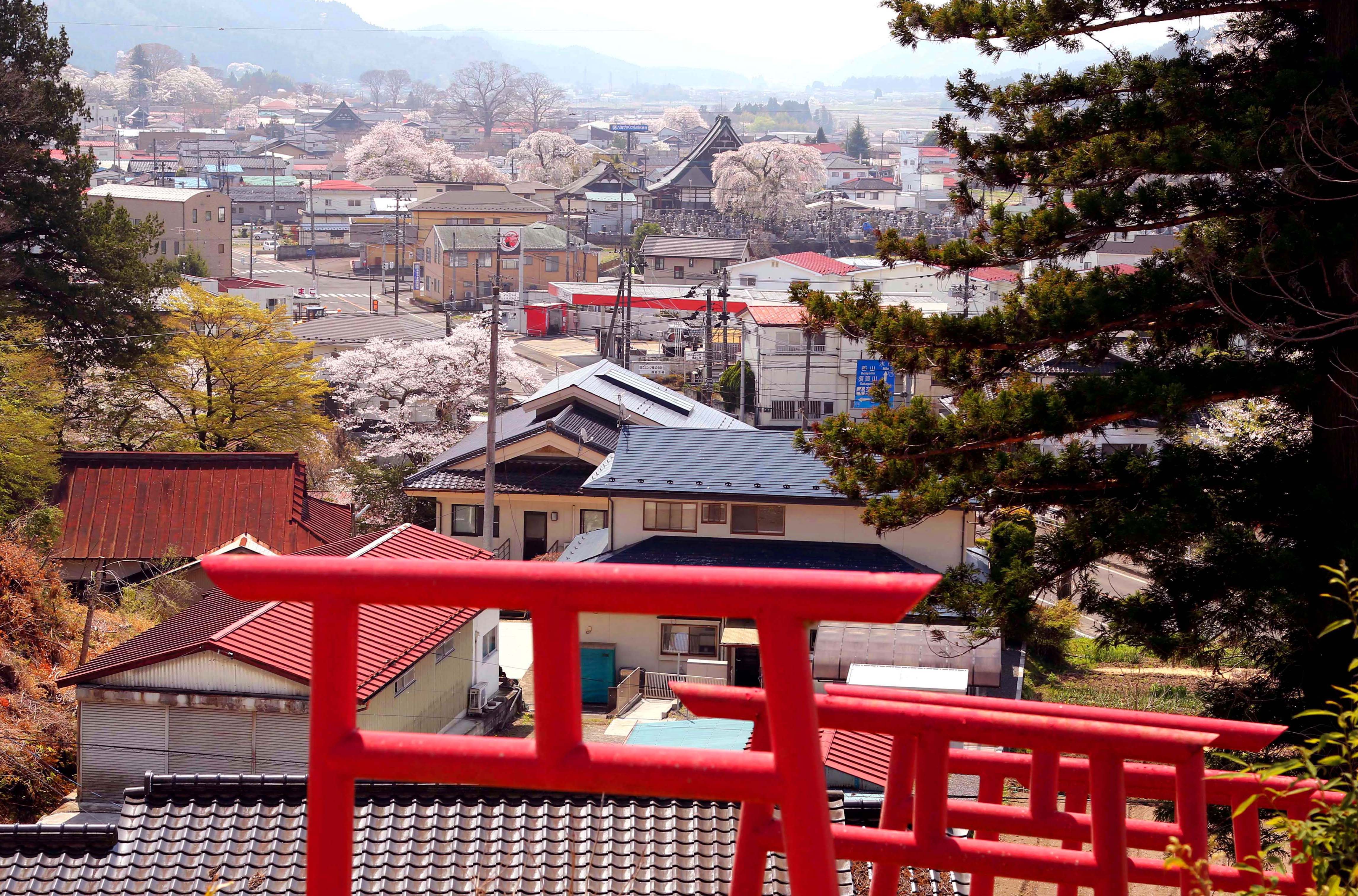 2022風景の部　入選　桜あふれる町たなぐら　畠山真一