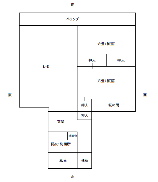 愛宕平団地4号棟2LDK