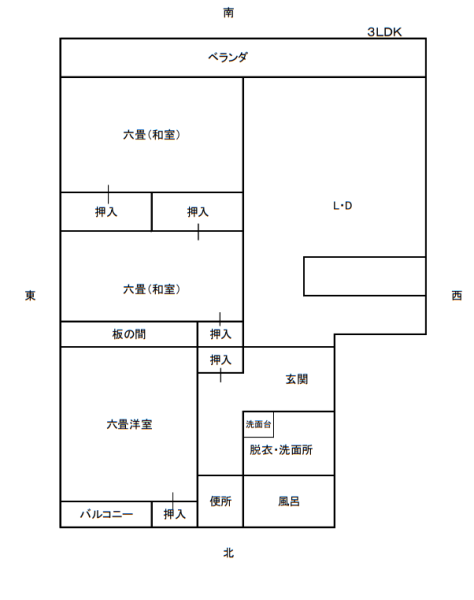 愛宕平団地1号棟3LDK