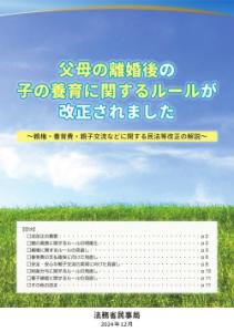 父母の離婚後子の養育に関するルールパンフレット